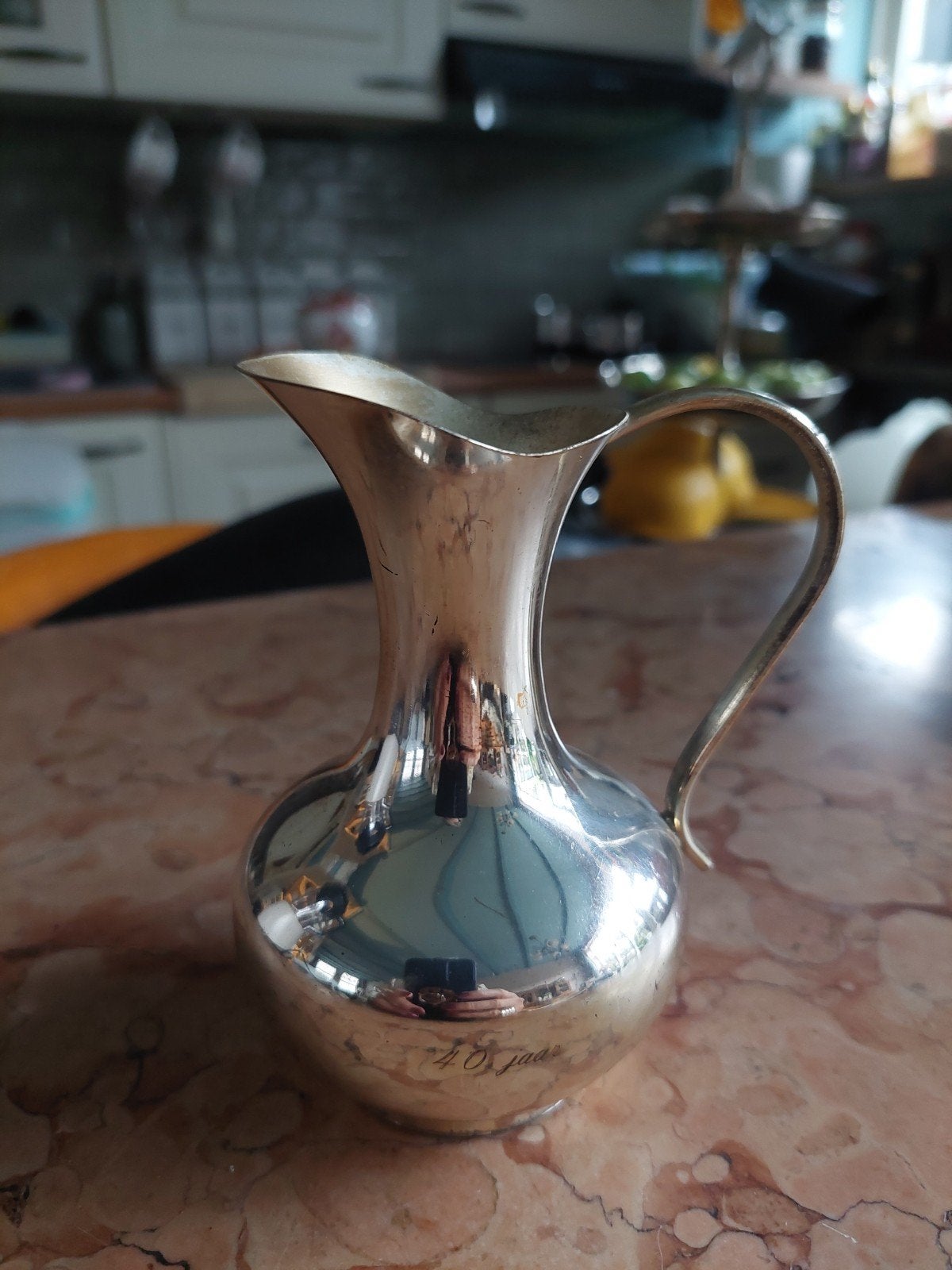 Vintage zilveren kan 1940-1980, Antiek en Kunst, Ophalen of Verzenden, Zilver