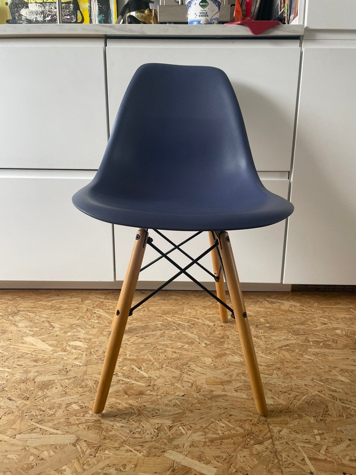 Stoel, Ophalen, Kunststof, Blauw, Design