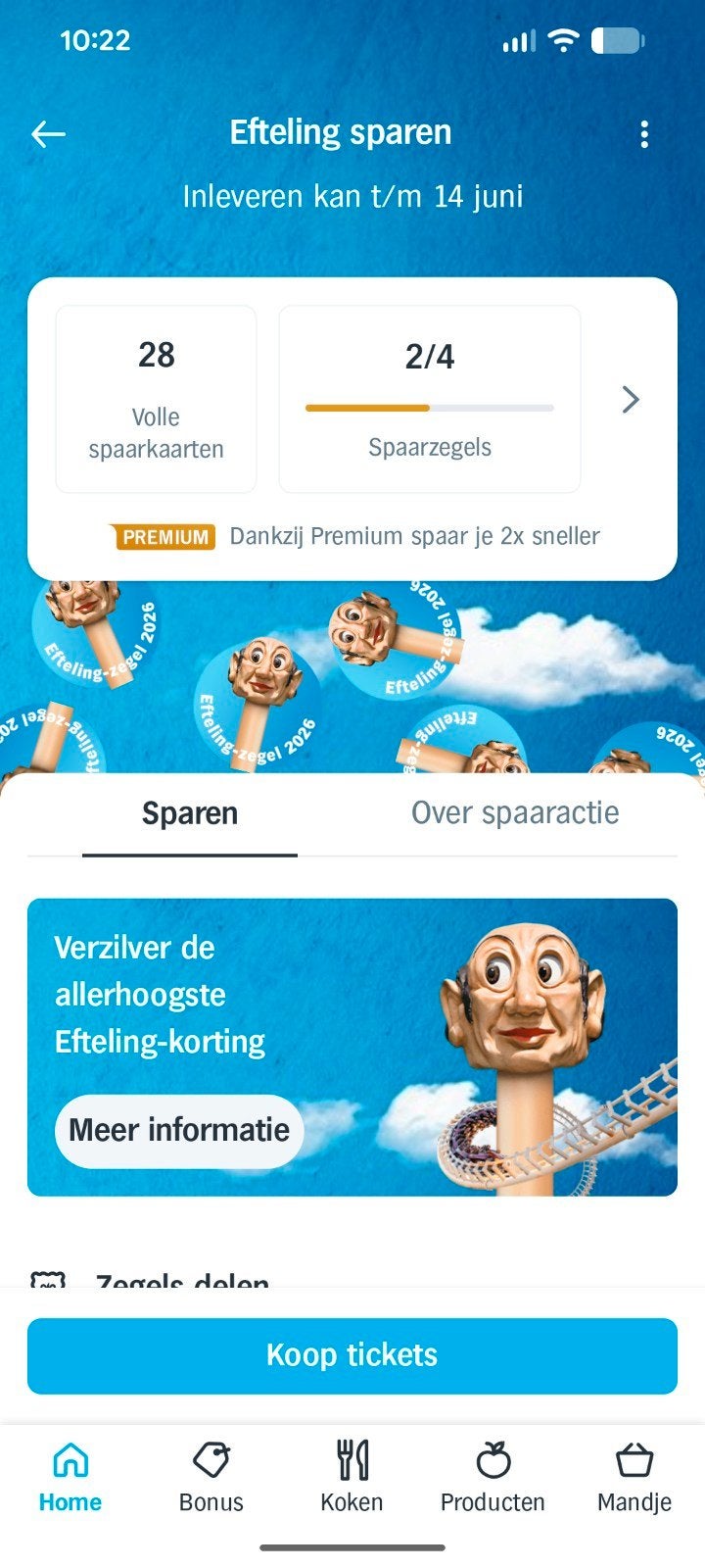 Efteling zegels AH, Ophalen