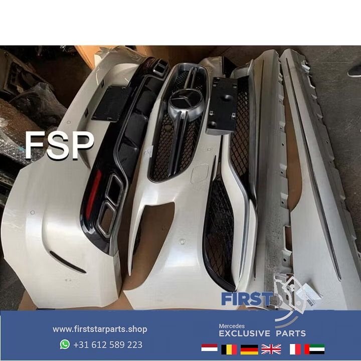 W217 S63 AMG Pakket compleet Mercedes BUMPER zwart wit grijs, Gebruikt, -, Ophalen of Verzenden, Bumper