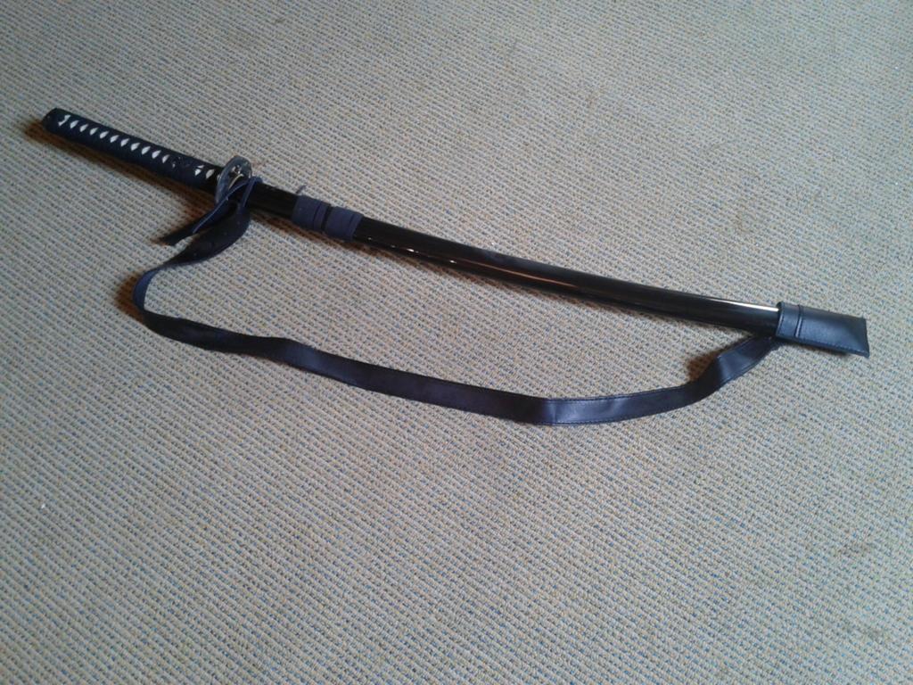 Scherpe katana met rugriem, samurai zwaard, sabel, mes, Ophalen of Verzenden, Overige soorten, Azië, Zwaard of Sabel