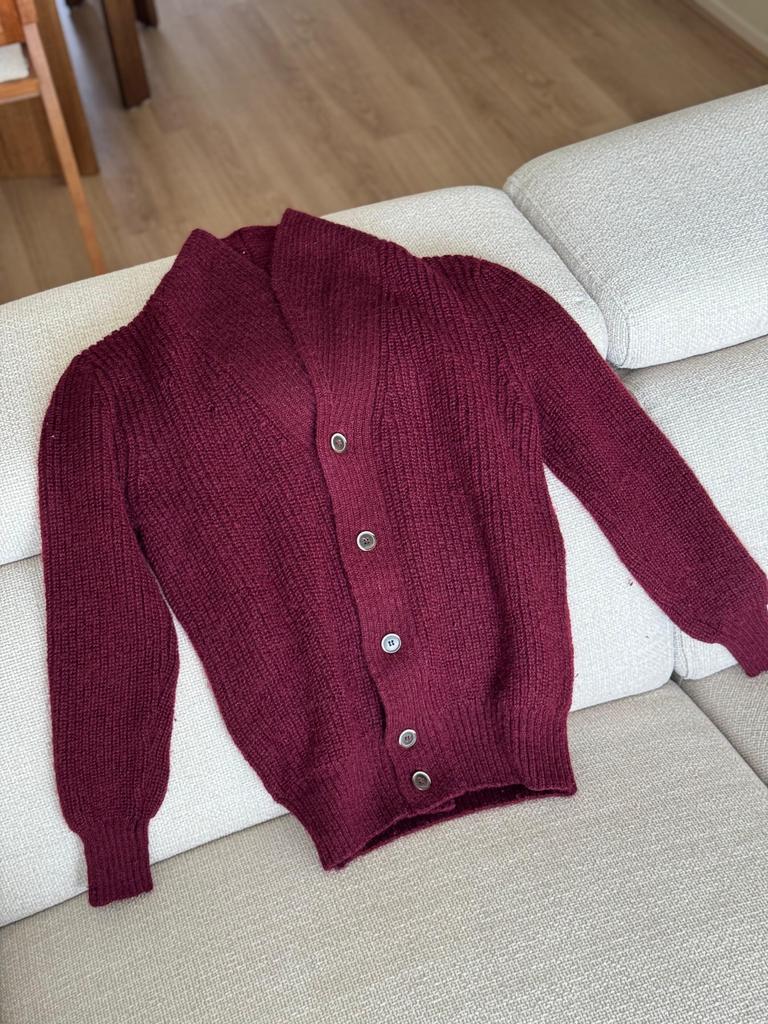 Suitsupply bordeauxrode mohair wollen vest maat S, Ophalen of Verzenden, Gedragen, Maat 46 (S) of kleiner, Rood
