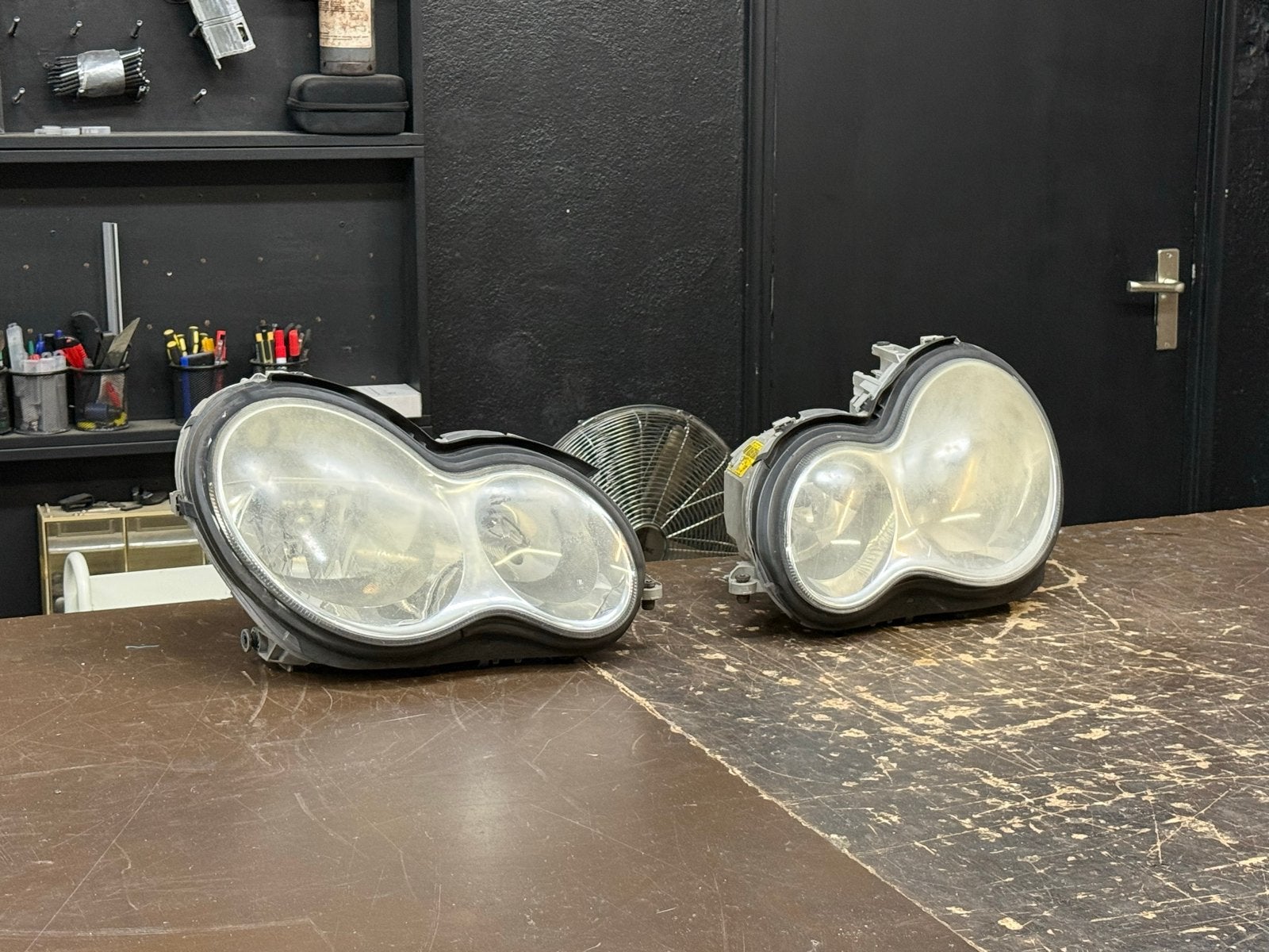 Koplampen Mercedes-Benz W203 C-Klasse (set), Ophalen, Gebruikt, Mercedes-Benz