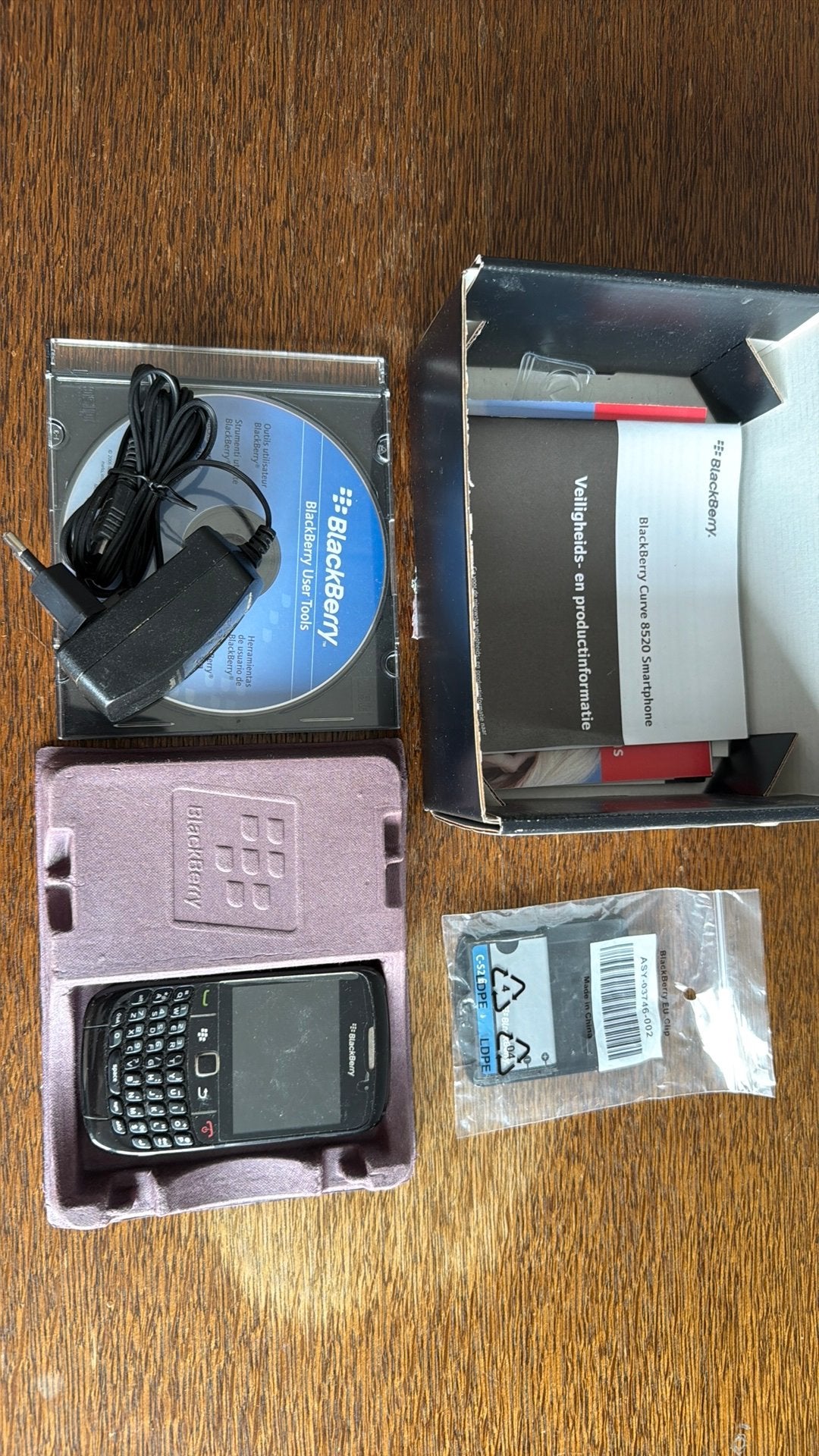 Blackberry Curve 8520 Smartphone met accessoires, Ophalen of Verzenden, Gebruikt