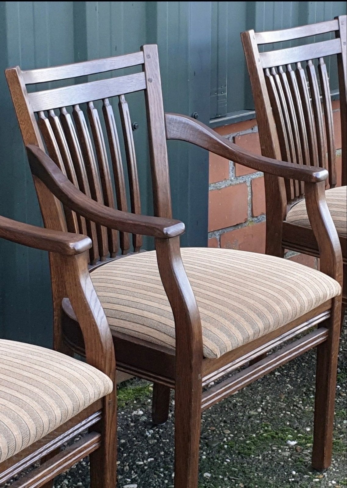 6 Bannink Jugendstil eetkamerstoelen in topconditie, Ophalen, Zo goed als nieuw, Bruin, Stof