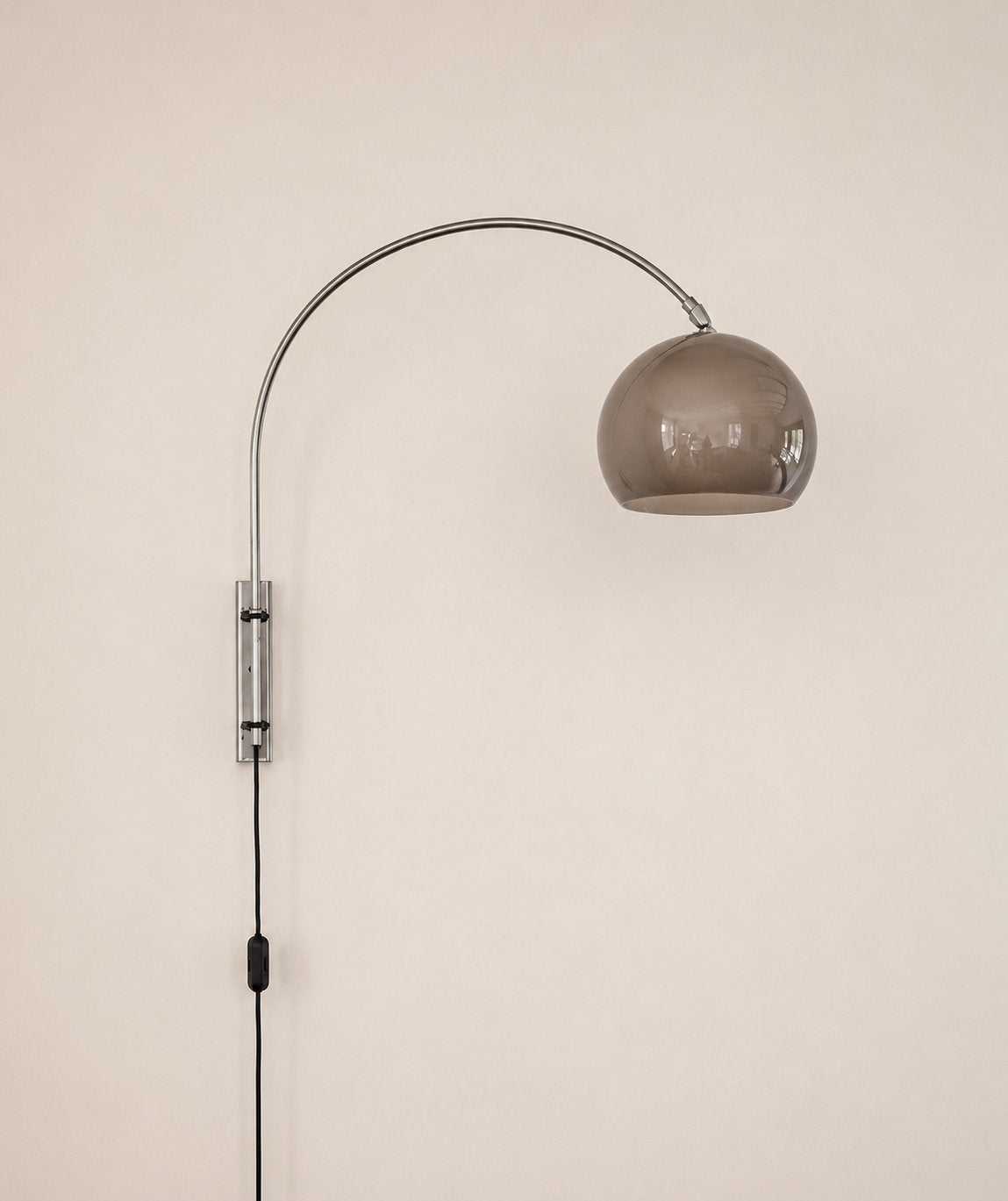 Vintage wand booglamp Dijkstra jaren 70, Huis en Inrichting, Lampen | Vloerlampen, Vintage Space Age, Ophalen of Verzenden, Zo goed als nieuw