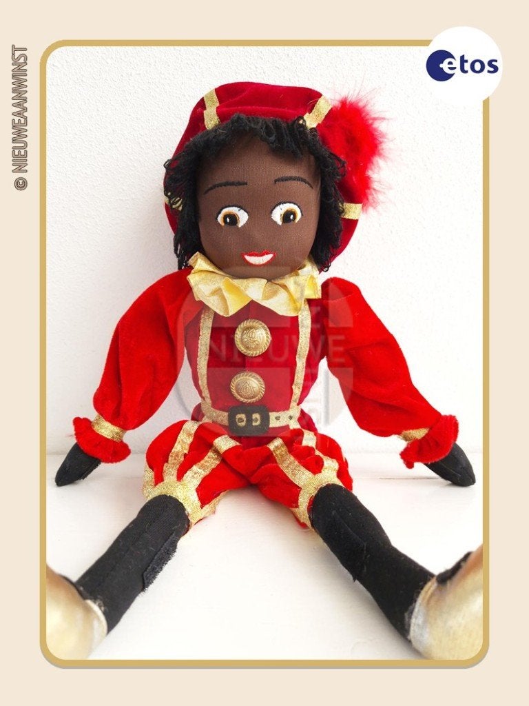 Nostalgische Etos etalage Piet pop - rood - 45cm, Diversen, Verzenden, Zo goed als nieuw