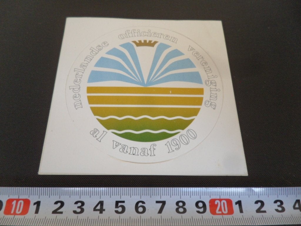 sticker Leger Nederlandse Officieren vereniging vanaf 1900, Ophalen of Verzenden, Zo goed als nieuw