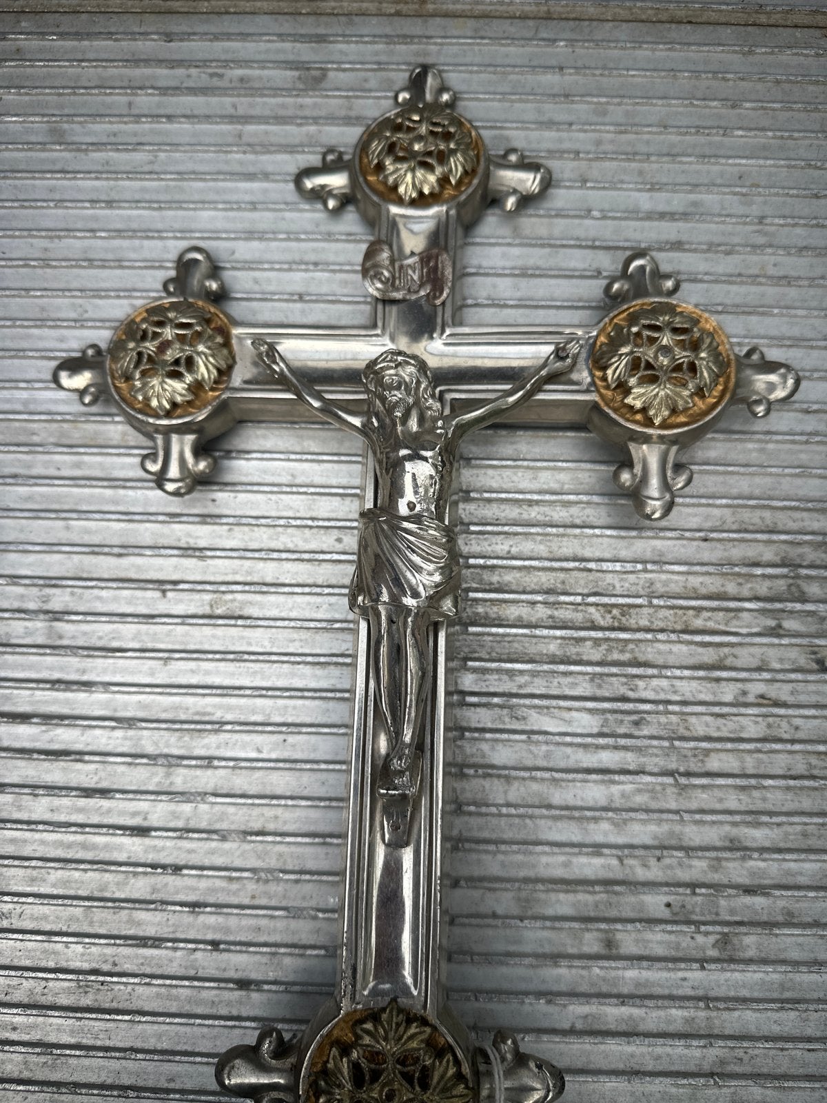 Antiek Kruisbeeld met Christusfiguur - 45 cm hoog, Ophalen of Verzenden