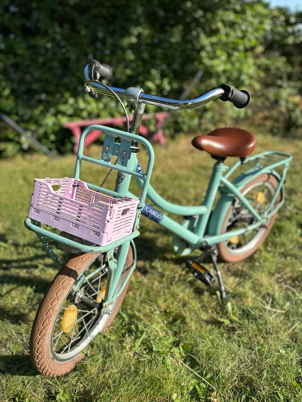 Alpina Cargo kinderfiets 16 inch met voordrager, Ophalen, Gebruikt, Terugtraprem, 16 tot 20 inch