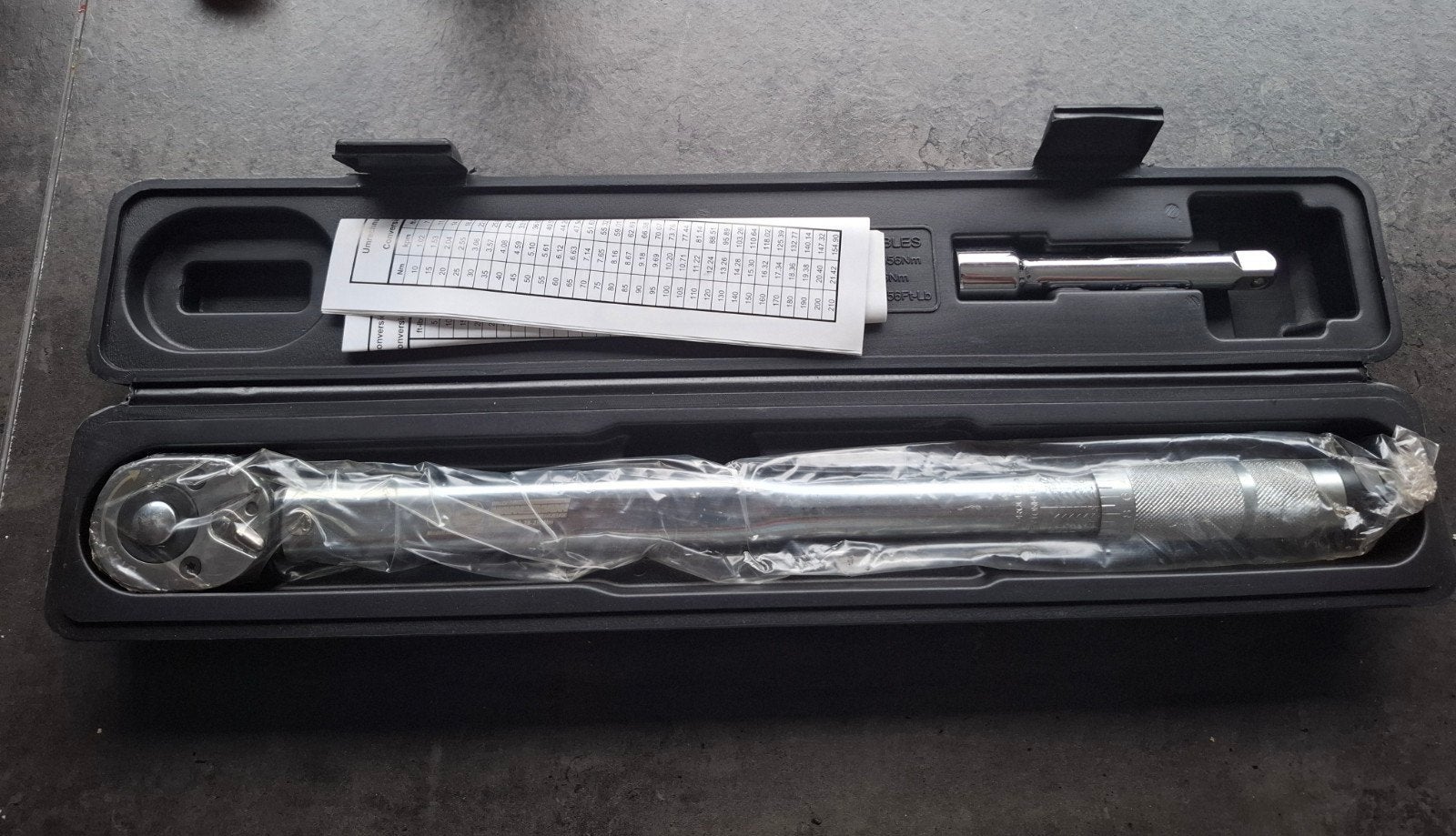Mannesmann Momentsleutel 28-210 Nm met verlengstuk, Doe-het-zelf en Verbouw, Ophalen of Verzenden, Nieuw, Sleutel/ratel, Overige merken