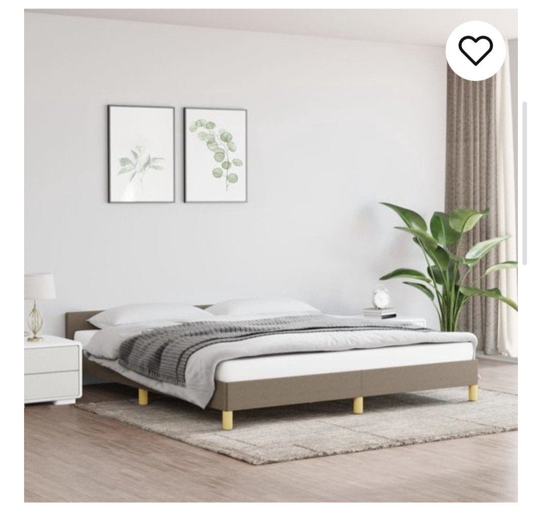 Nieuw in doos Vida XL bed - taupe (180x200), Overige kleuren, Ophalen of Verzenden, 180 cm, 200 cm
