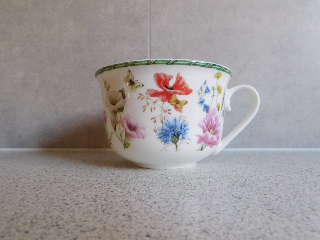 Mok Cappuccino Wild Garden Janneke Brinkman JBS, Huis en Inrichting, Keuken | Servies, Overige merken, Zo goed als nieuw, Overige stijlen