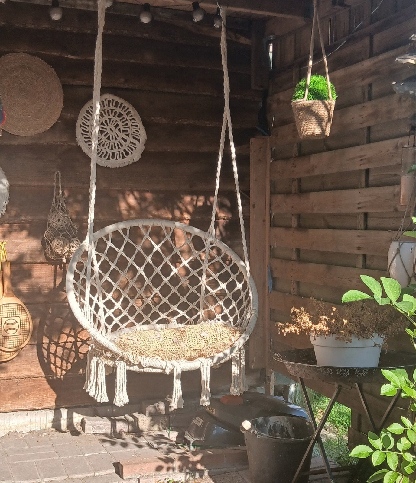 Macramé hangstoel,, Ophalen, Gebruikt, Eenpersoons, Binnen