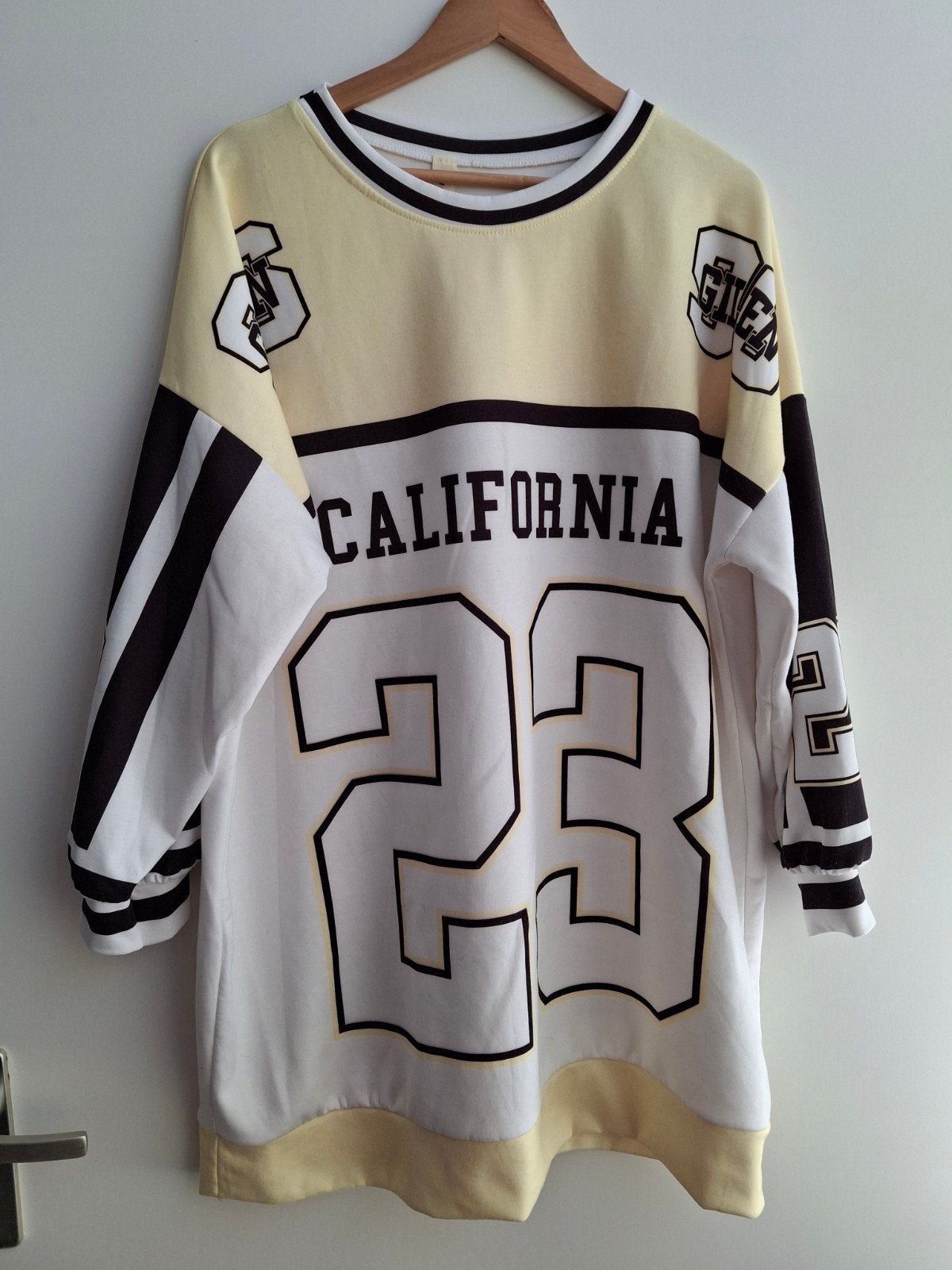 Baseball shirt., Wit, Maat 46/48 (XL) of groter, Ophalen of Verzenden, Zo goed als nieuw