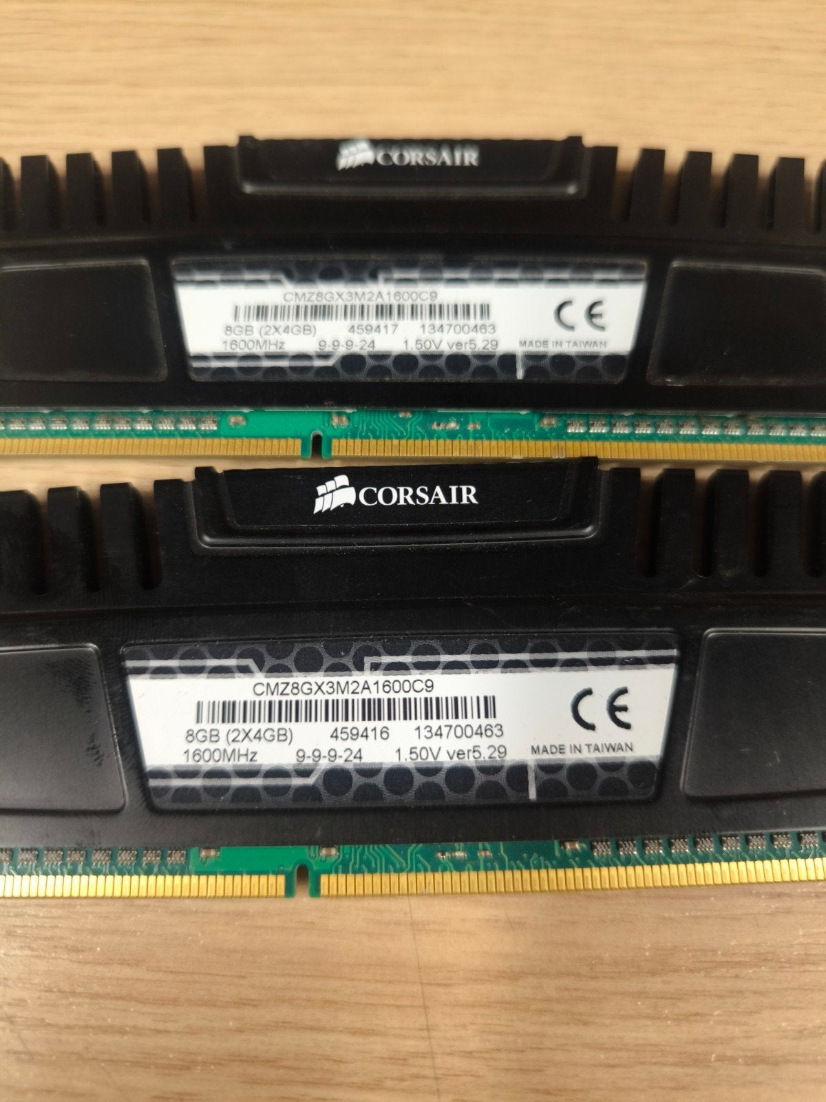Corsair Vengeance DDR3 8GB (2x4GB) 1600MHz RAM Geheugen, Computers en Software, RAM geheugen, Gebruikt, 8 GB, DDR3, Ophalen of Verzenden