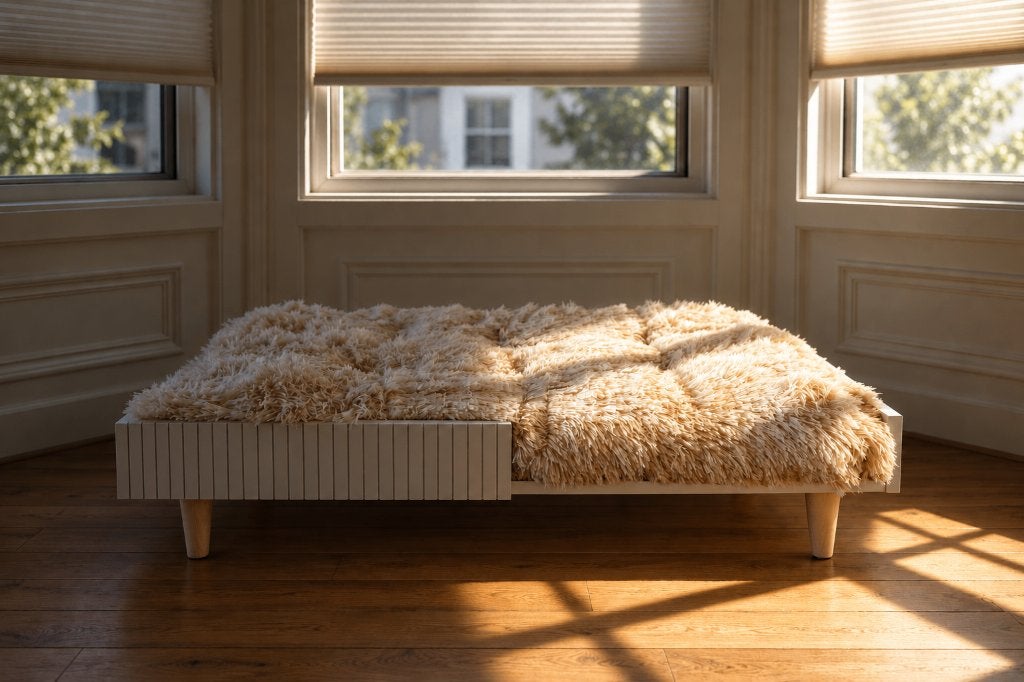 Houten hondenmand incl. kussen – modern design – nieuw, Ophalen, Nieuw, Overige
