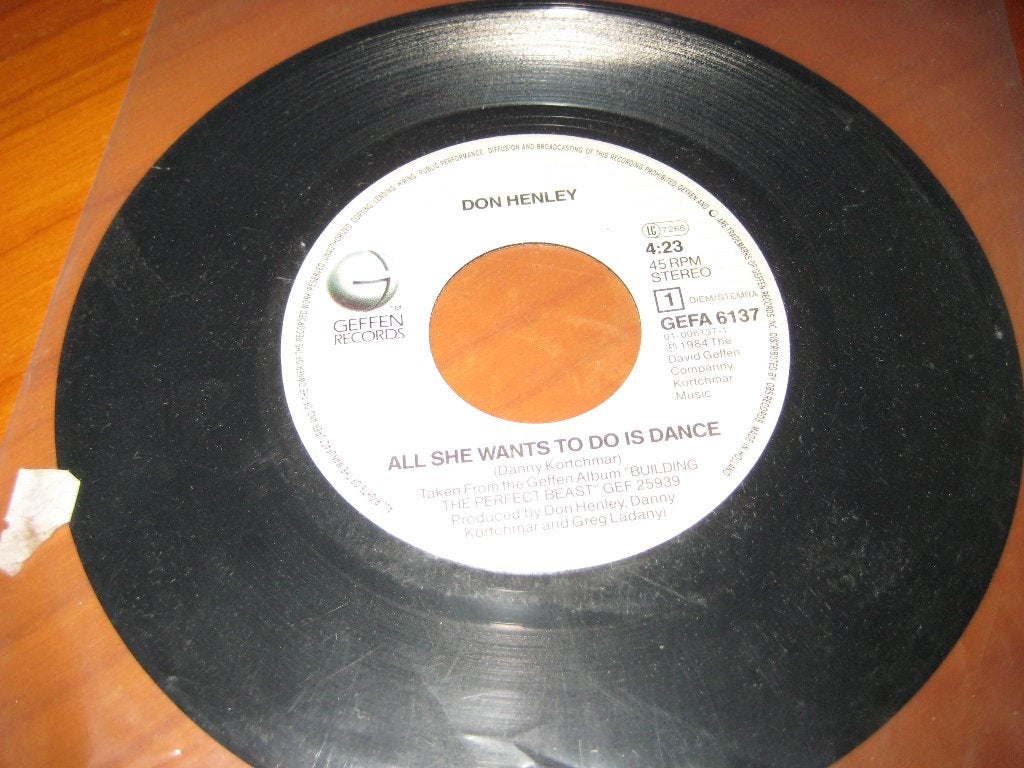 Don Henley: All she wants is to dance, Ophalen of Verzenden, Zo goed als nieuw, Pop, Single