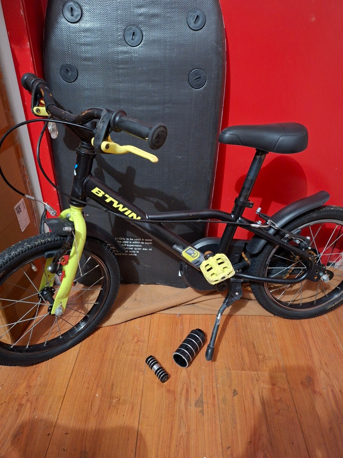 B'Twin kinderfiets 16 inch - Gebruikt, Ophalen, Velgrem, B'Twin, 16 tot 20 inch
