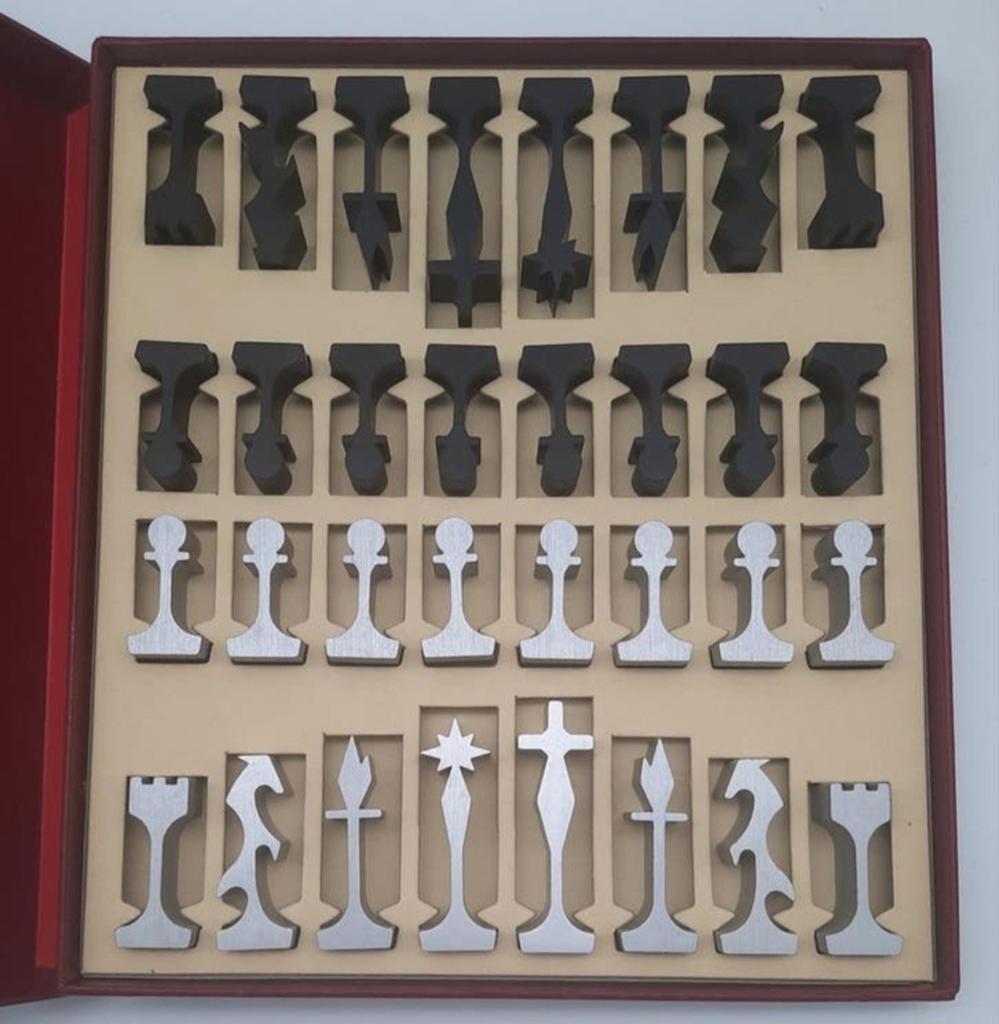 Vintage Aluminium schaak stukken Mifa Alufa ZELDZAAM!, Ophalen of Verzenden, Zo goed als nieuw