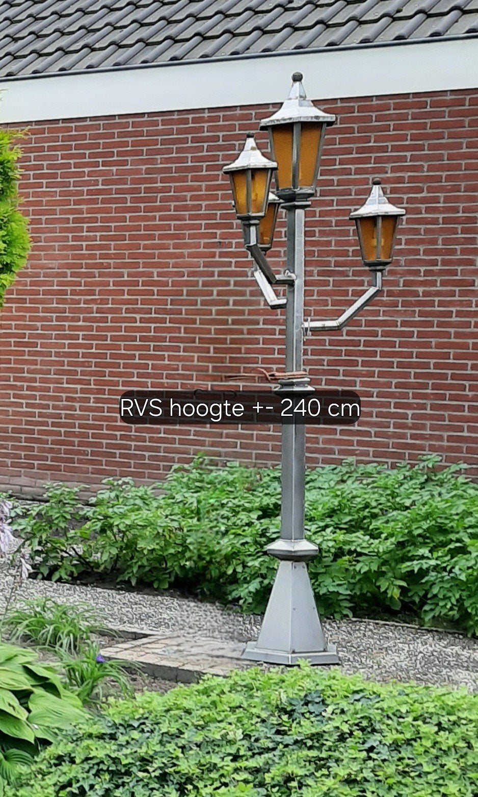 Buitenlantaarn, Ophalen, Minder dan 50 watt, Rvs, Led