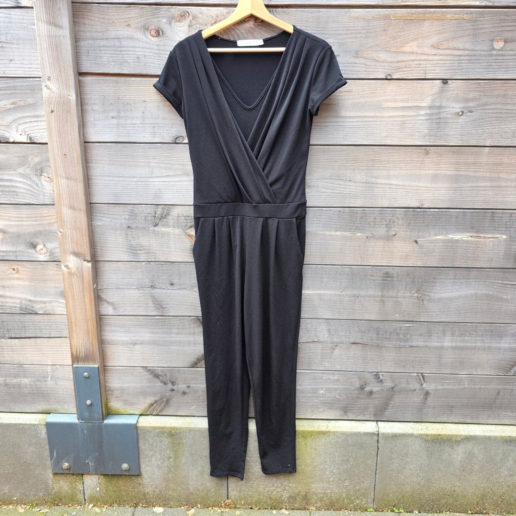 Costes zwarte jumpsuit maat S, Kleding | Dames, Jumpsuits, Verzenden, Zwart, Zo goed als nieuw, Costes