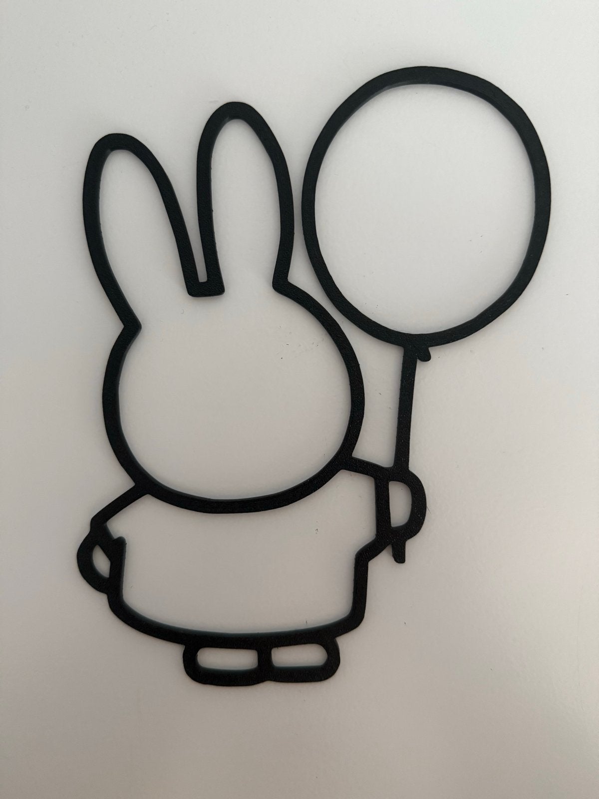 Nijntje/Miffy wanddecoratie met ballon - 20cm, Zwart, Ophalen of Verzenden, Kunststof, Modern