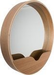 Zuiver Ronde Wandspiegel Rond 40 cm Hout - Bruin, Ophalen, Minder dan 50 cm, Rond, Zo goed als nieuw