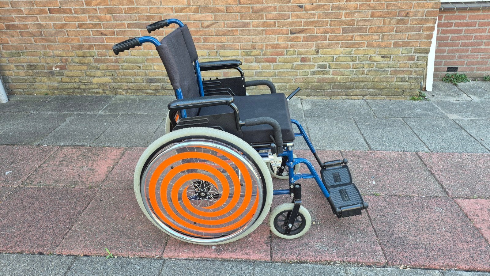 Rolstoel met spaakbeschermers, Ophalen, Inklapbaar, Gebruikt, Handbewogen rolstoel