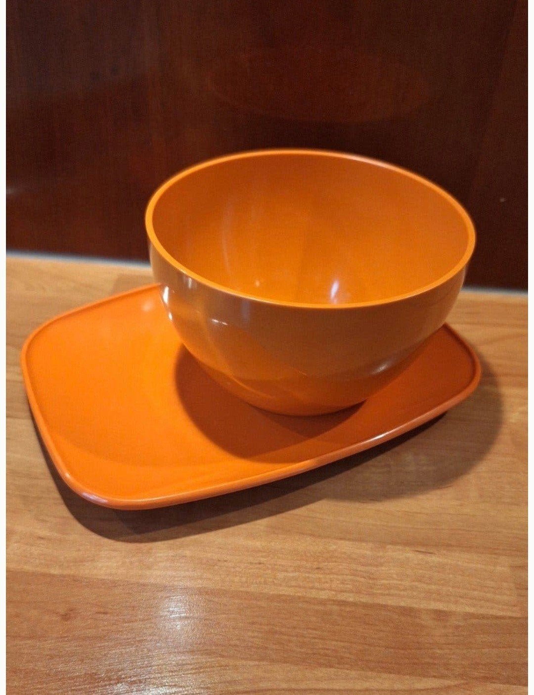 Mepal kom en schaal, oranje, vintage, Ophalen of Verzenden