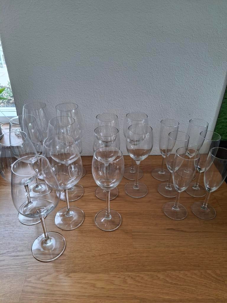 Glazen, Huis en Inrichting, Keuken | Servies, Ophalen, Glas, Overige stijlen, Glas of Glazen