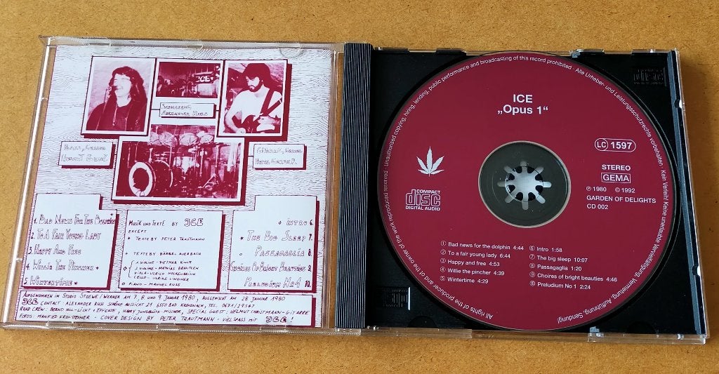 Ice - Opus 1 CD 1980/1998, Ophalen of Verzenden, Gebruikt, Progressive Rock