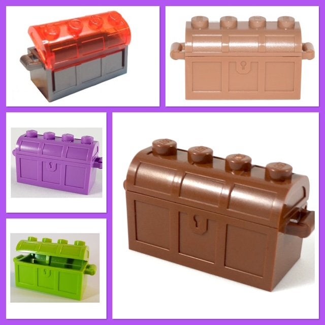 lego container, schatkist met deksel in 5 kleuren, Ophalen of Verzenden, Nieuw, Accessoire, Lego