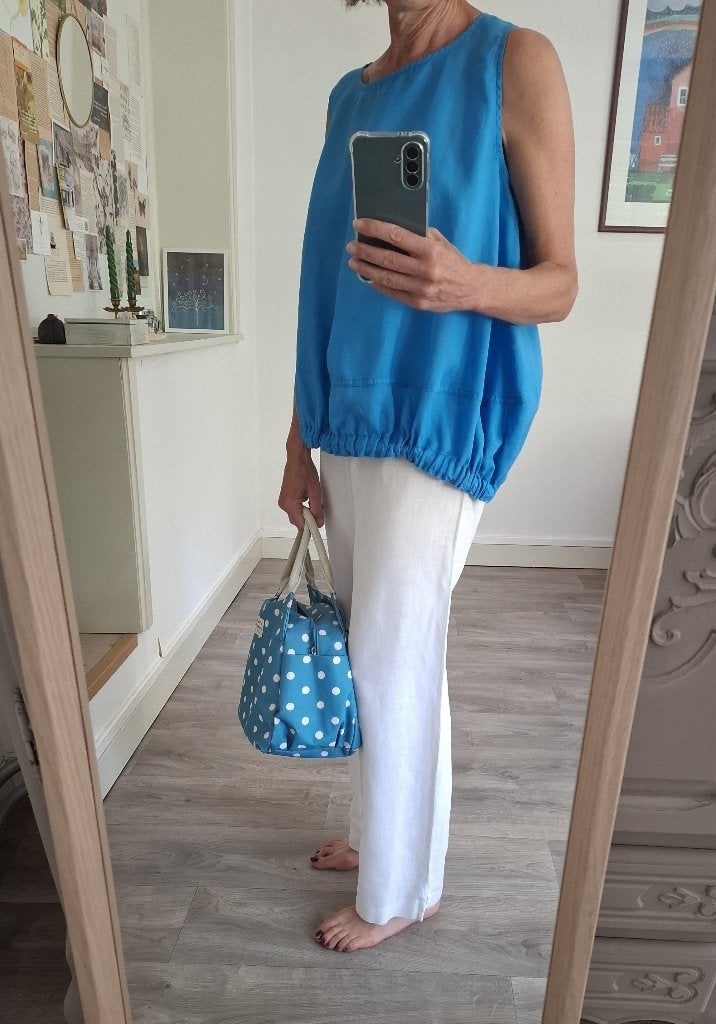 Rundholz shirt linnen S Nieuw met prijskaartje, Blauw, Nieuw, Ophalen of Verzenden, Korte mouw