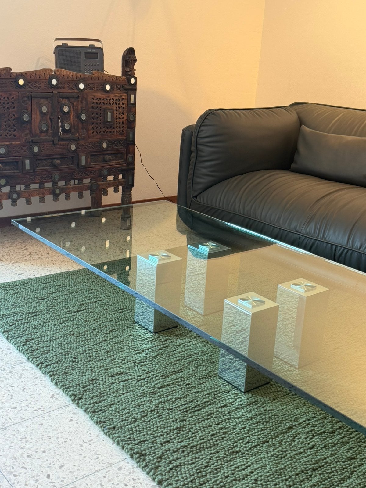 Van Beek Abel salontafel, Huis en Inrichting, Tafels | Salontafels, Ophalen, 50 tot 100 cm, Rechthoekig, Glas