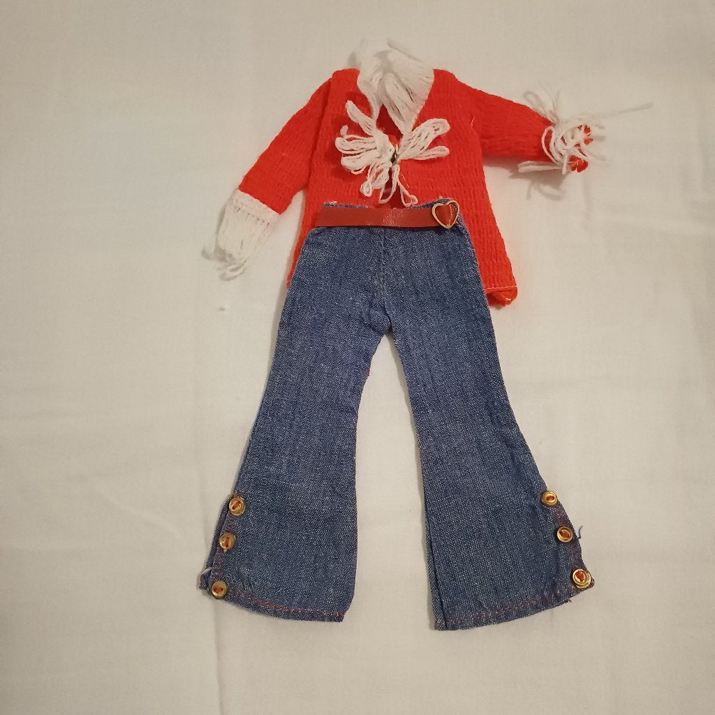 Barbie vintage shillman bell bottom jeans, Ophalen of Verzenden, Gebruikt, Kleertjes