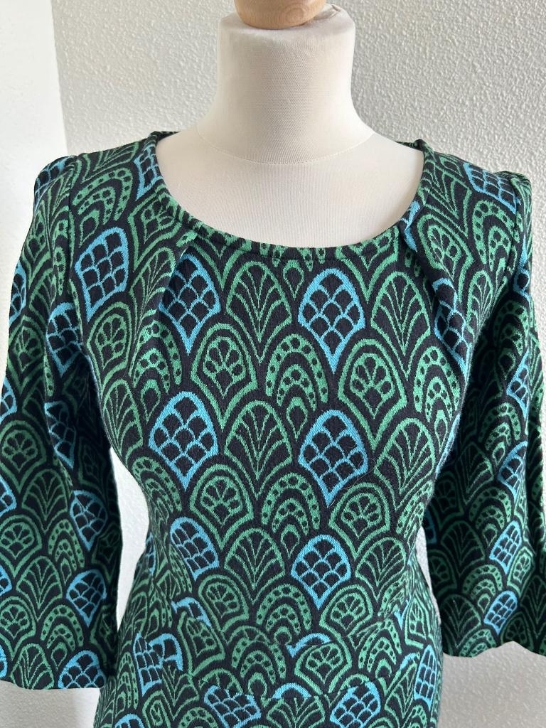 King Louie maat M groene Mona dress 2407, Maat 38/40 (M), Ophalen of Verzenden, Zo goed als nieuw, Knielengte