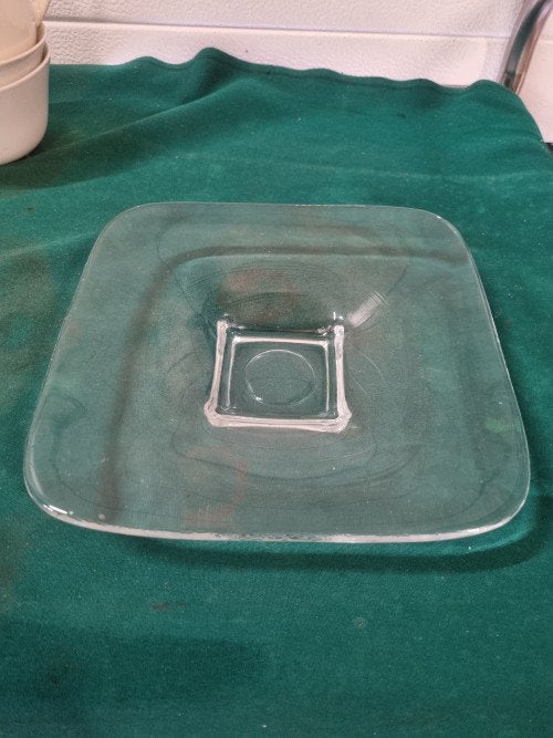 schaal glas vierkant, Ophalen of Verzenden, 'T Olde Gre-j, Info@toldegrej.nl, Endepoelstraat 20f Didam