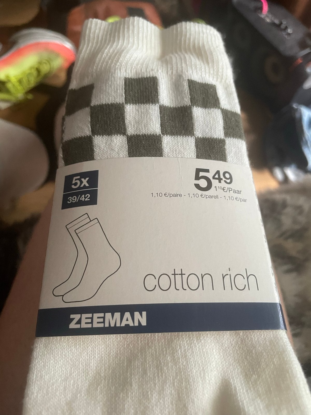 5x paar Zeeman sokken, maat 39-42, zo goed als nieuw, Ophalen, Zo goed als nieuw, Maat 39 t/m 42
