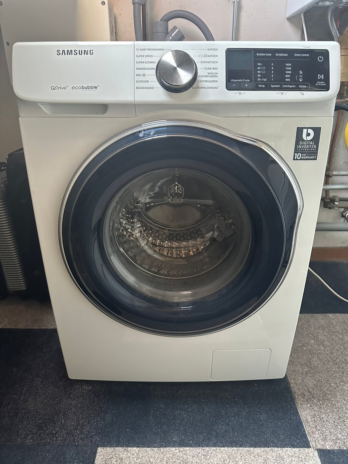Samsung QDrive Ecobubble, Ophalen, Zo goed als nieuw, Voorlader, 85 tot 90 cm