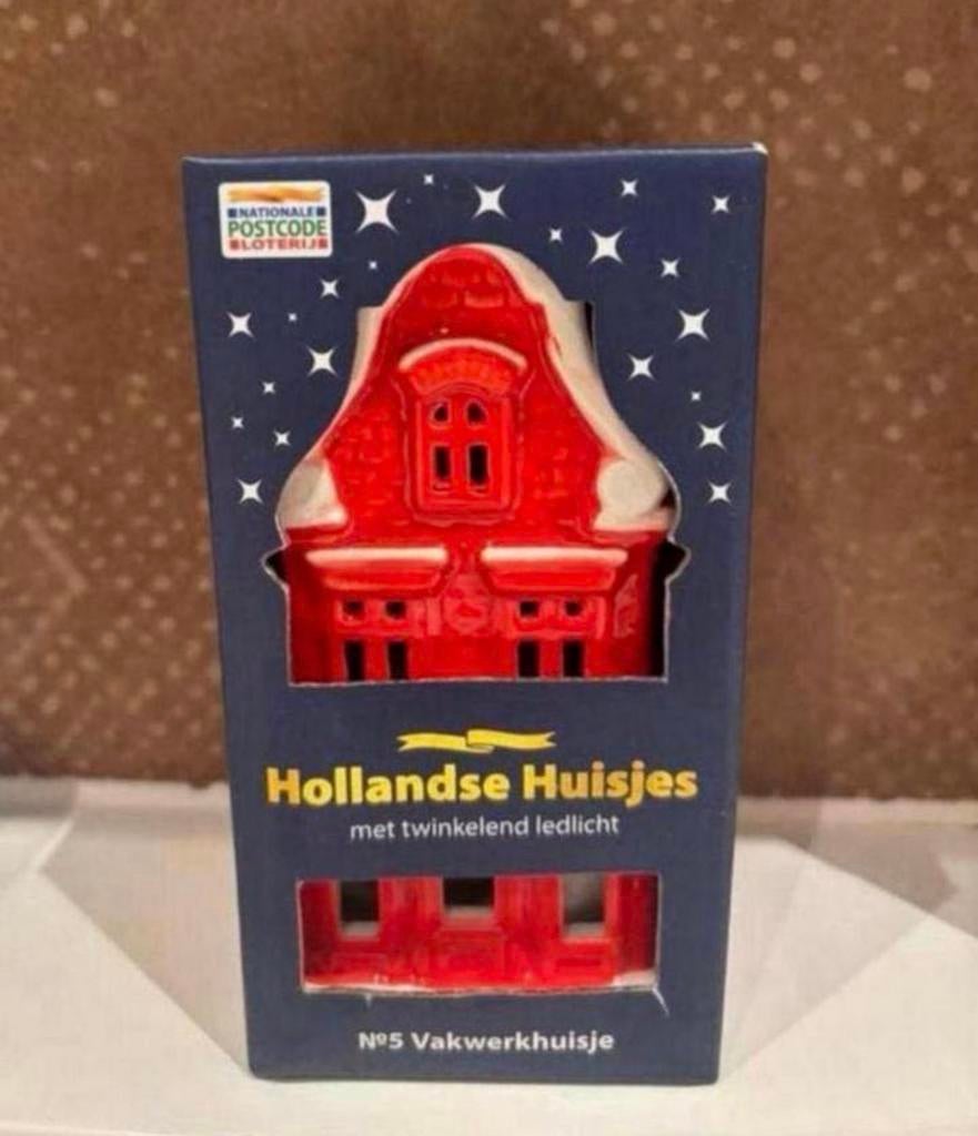 Hollands Huisje met twinkelend ledlicht - Nr. 5, Diversen, Kerst, Ophalen of Verzenden, Nieuw