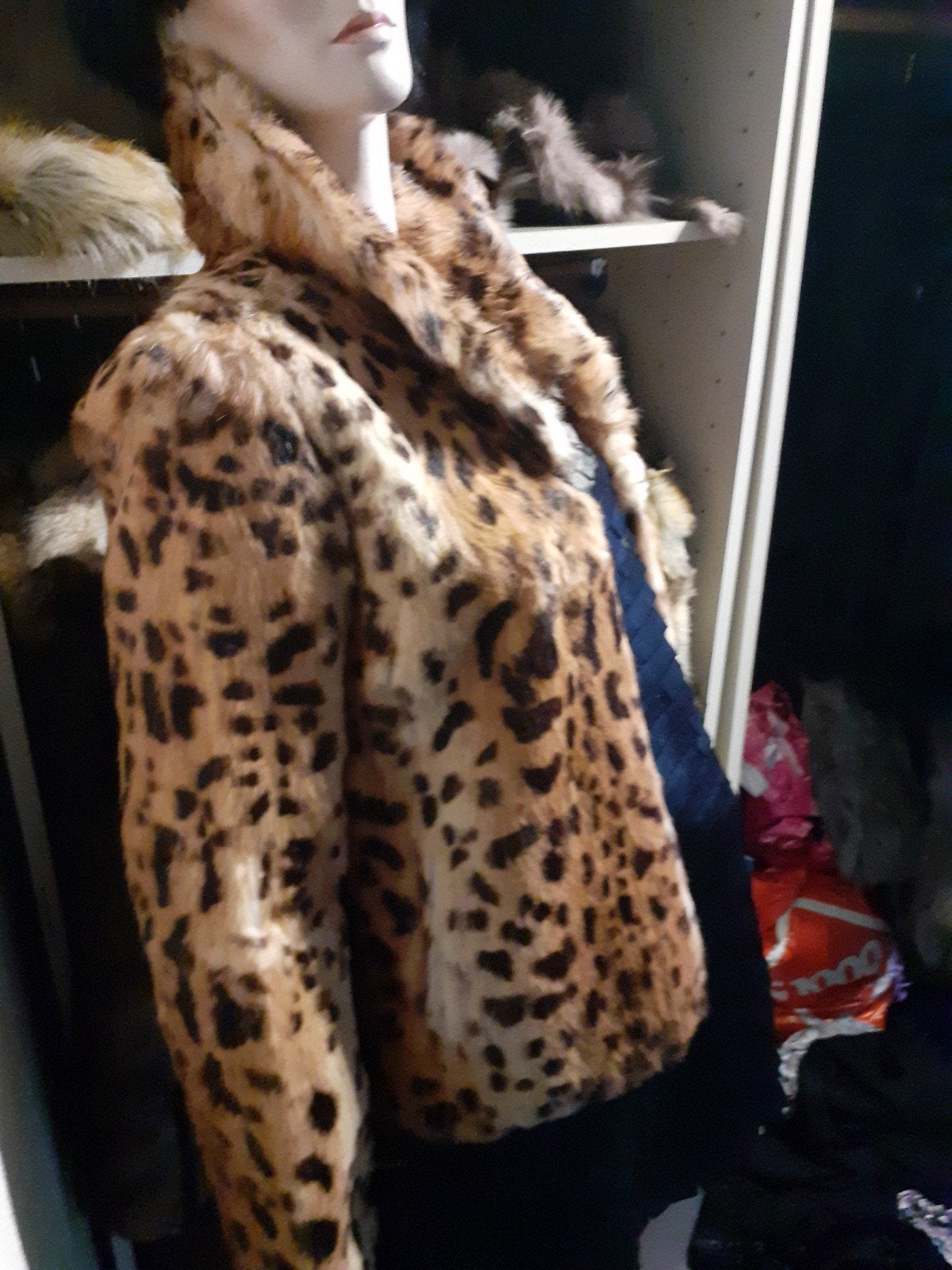 Super leuke echte panter print bontjas bont jas bontjasje 34, Kleding | Dames, Jassen | Winter, Ophalen of Verzenden, Zo goed als nieuw