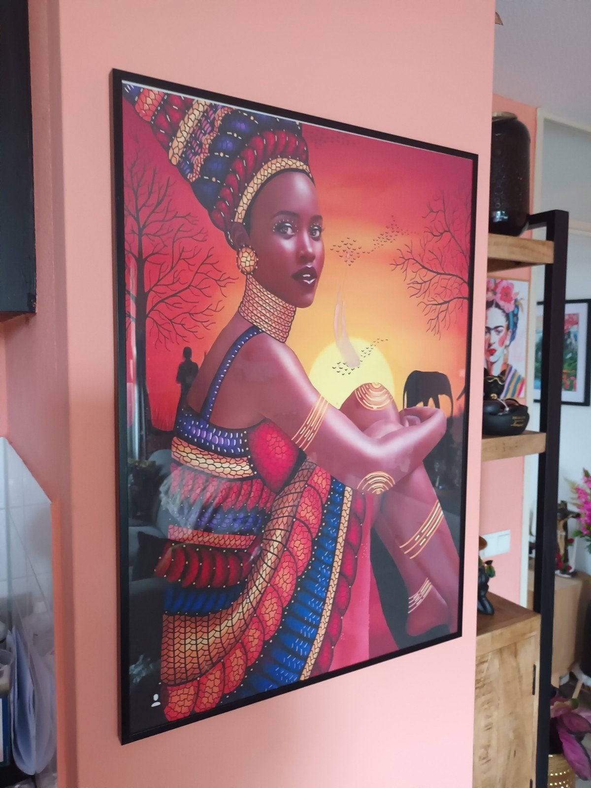 Schilderij Afrikaanse vrouw - goede conditie, Ophalen