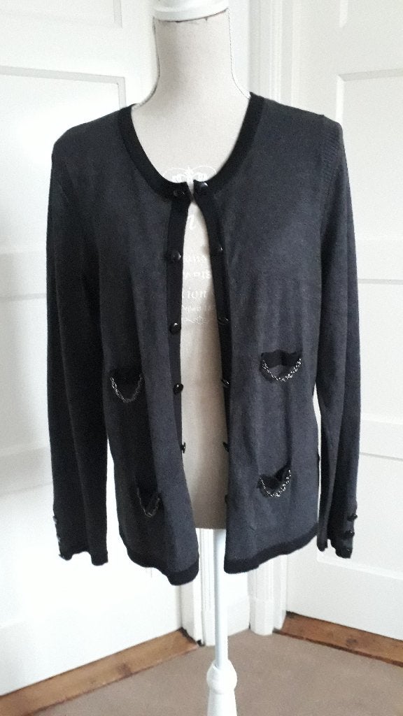 Mooi grijs/zwart vestje van QUESTION      maat XL, Verzenden, Maat 46/48 (XL) of groter, Zo goed als nieuw, Grijs