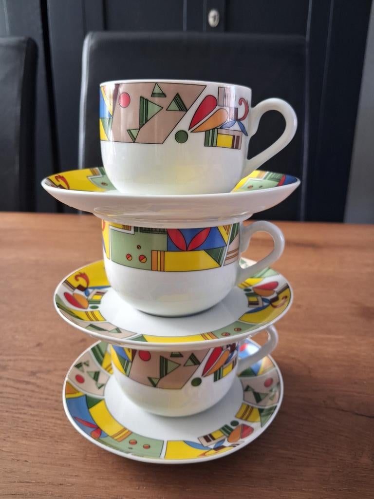 DOUWE EGBERTS - 3 kop en schotels - Jarolina collectie, Huis en Inrichting, Keuken | Servies, Ophalen of Verzenden