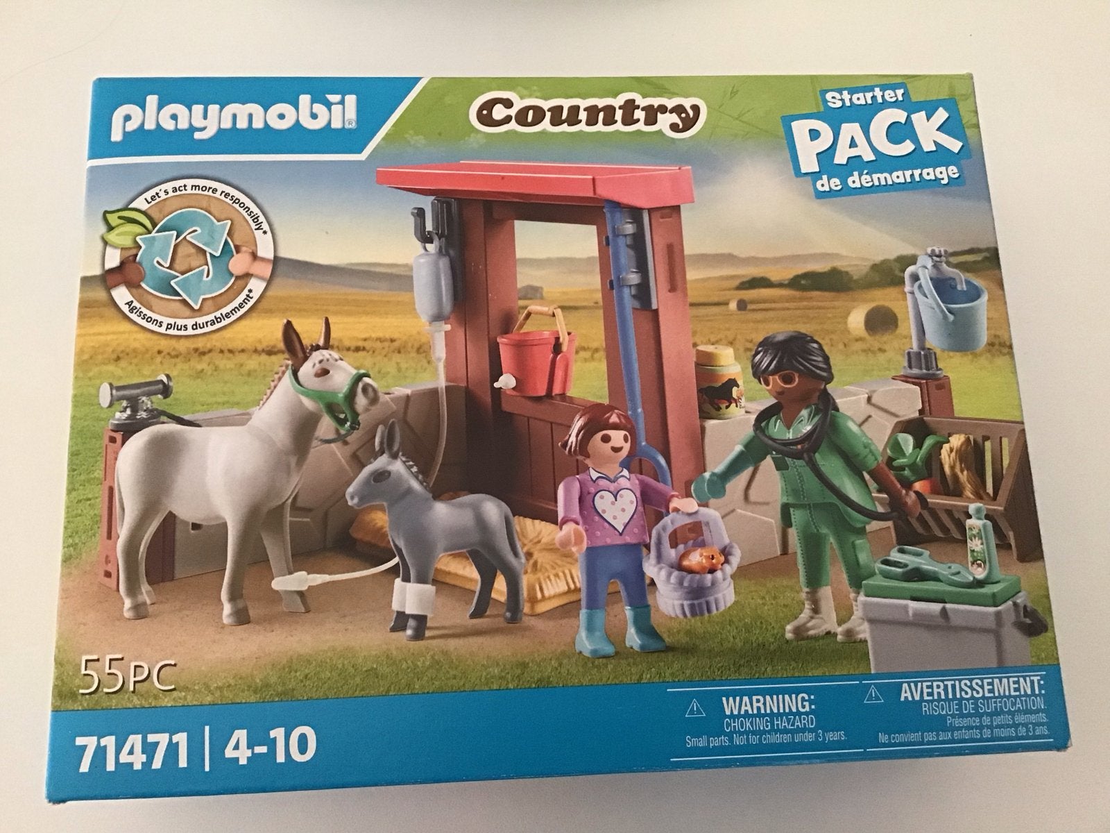 Playmobil Country Starter Pack Dierenarts met Ezel, Complete set, Ophalen of Verzenden, Zo goed als nieuw, Country