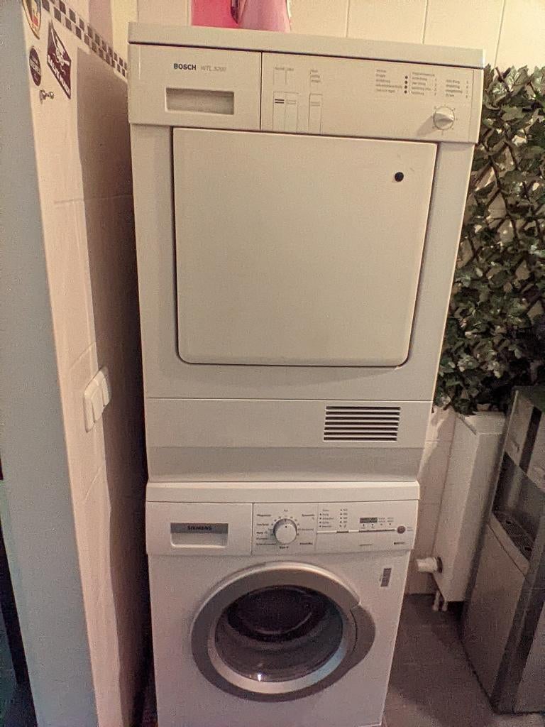 Siemens wasmachine + Bosch droger, Witgoed en Apparatuur, 6 tot 8 kg, Ophalen, 85 tot 90 cm