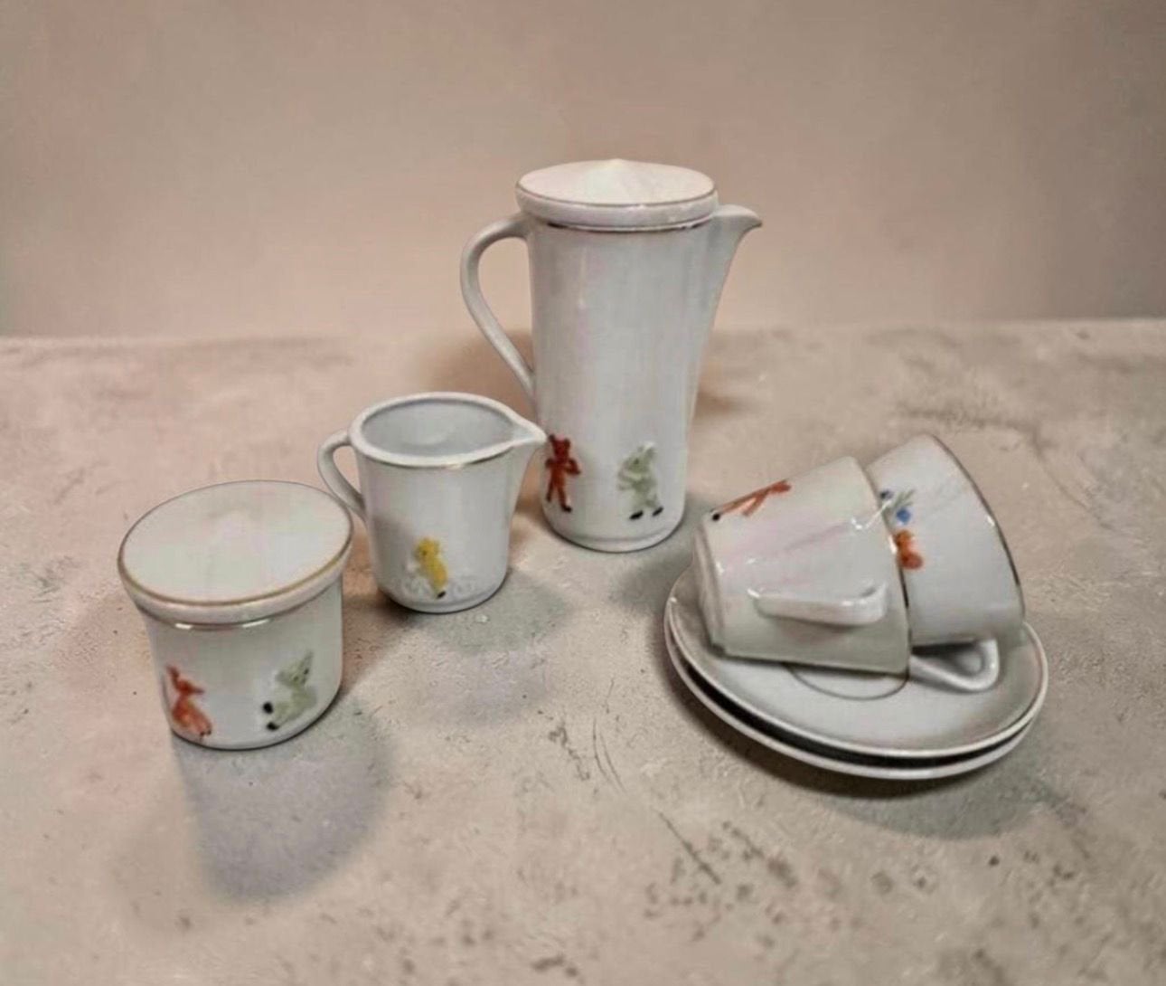 Vintage Porseleinen Thee Servies voor Kinderen, Gebruikt, -, -, Ophalen of Verzenden