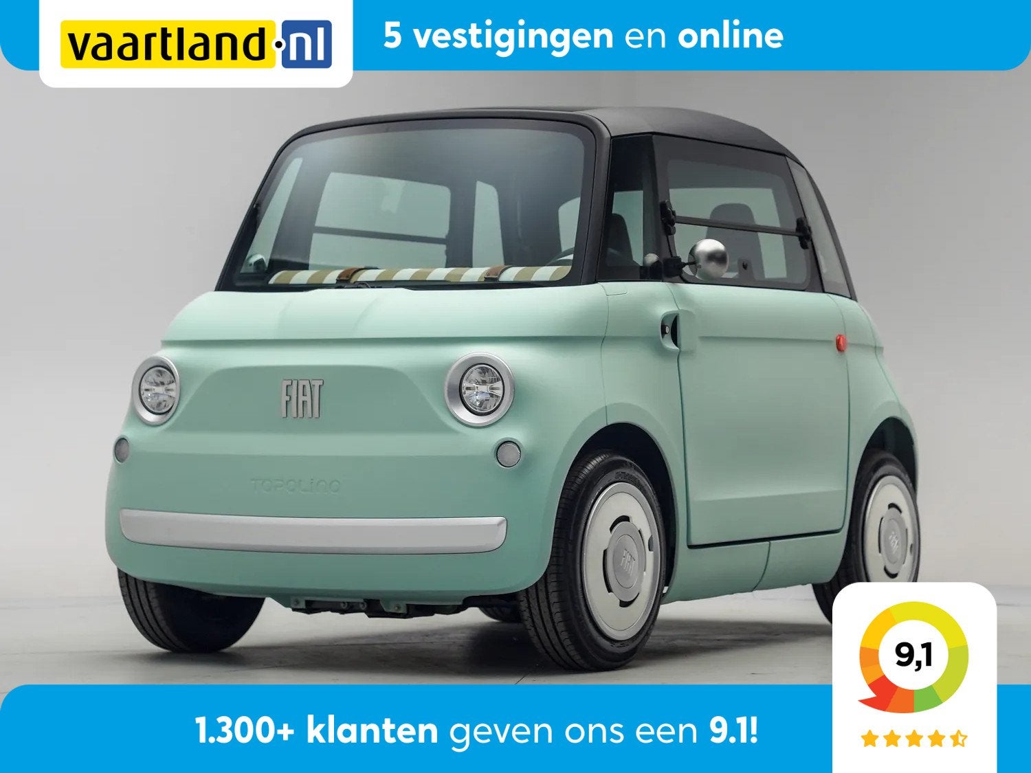 Fiat TOPOLINO 75KM [ Panoramadak Direct leverbaar Inclusief, Auto's, Fiat, Overige modellen, 2 stoelen, Geïmporteerd, Te koop
