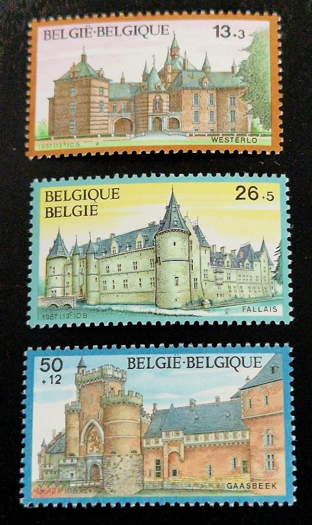 België 1987 - OBP 2265-2268  - Kastelen   3 van 4 zegels, Frankeerzegel, Ophalen of Verzenden, Postfris, Postfris